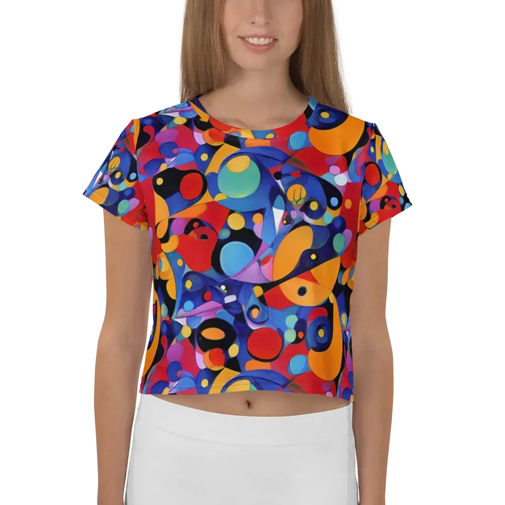 Prismatic Playground on Crop Tee — Front