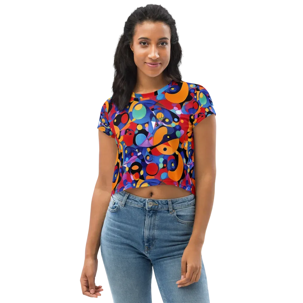 Prismatic Playground on Crop Tee — Front