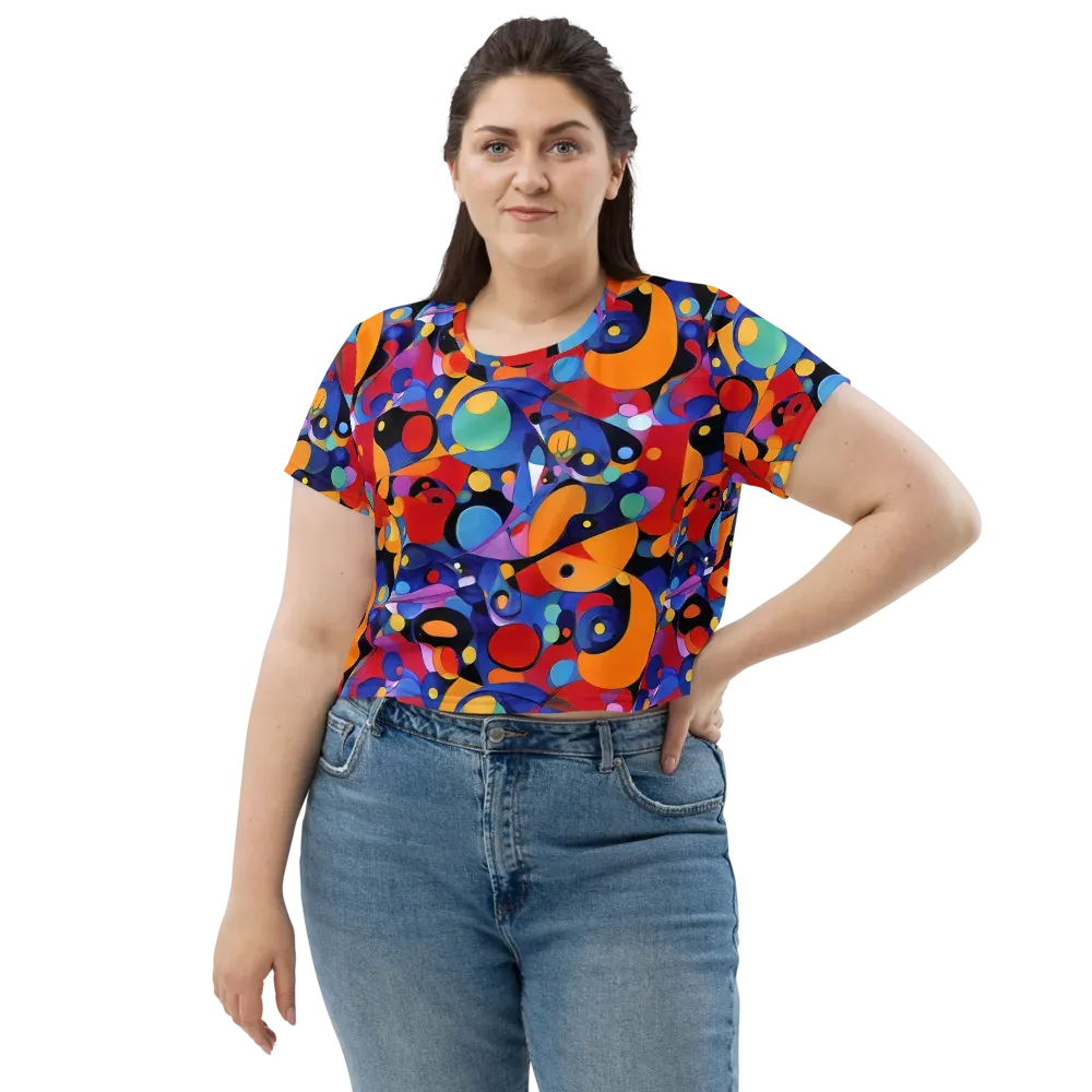 Prismatic Playground on Crop Tee — Front