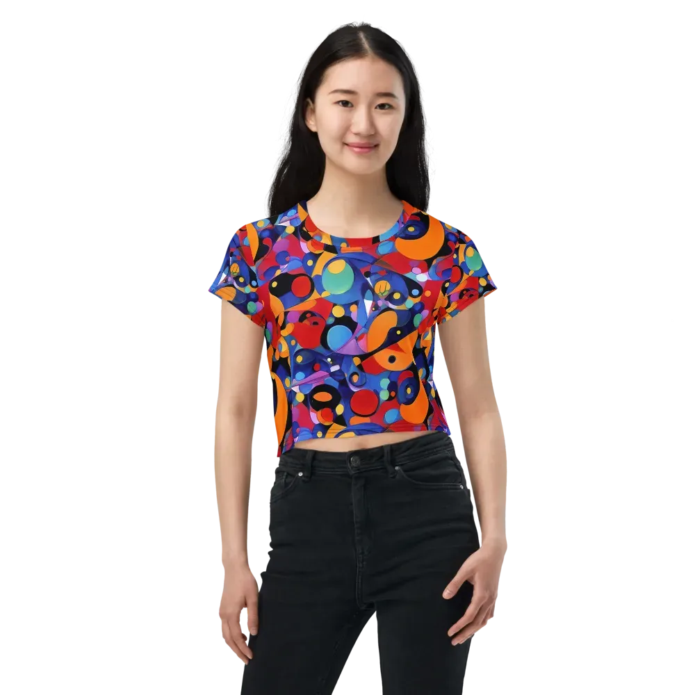 Prismatic Playground on Crop Tee — Front