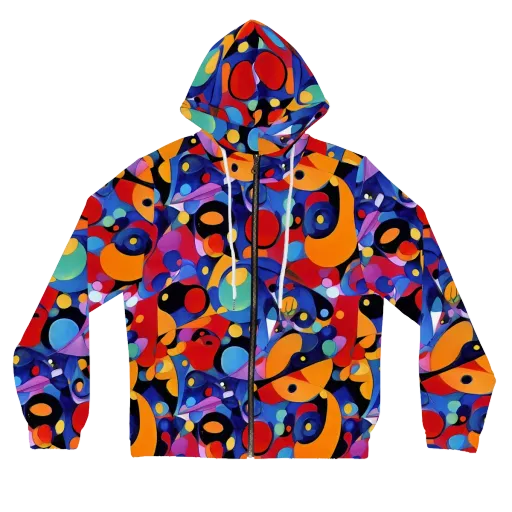 Prismatic Playground on a Women's Full-Zip Hoodie