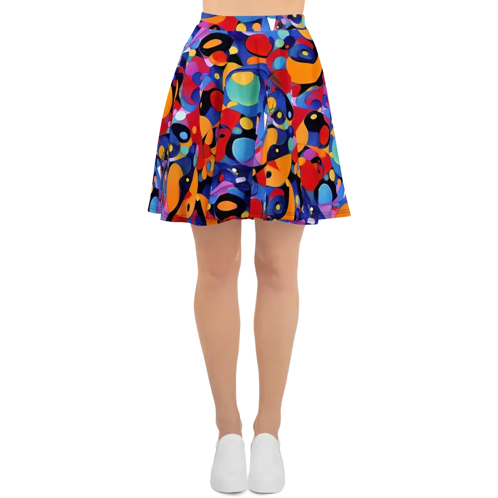 Prismatic Playground on Skater Skirt — Front