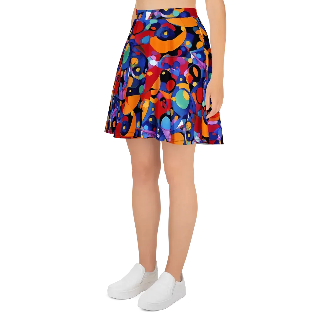 Prismatic Playground on Skater Skirt — Left