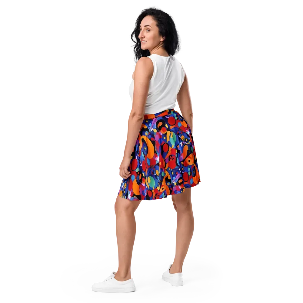 Prismatic Playground on Skater Skirt — Back