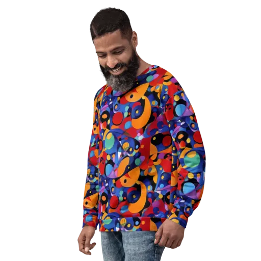 Prismatic Playground on a Sweatshirt