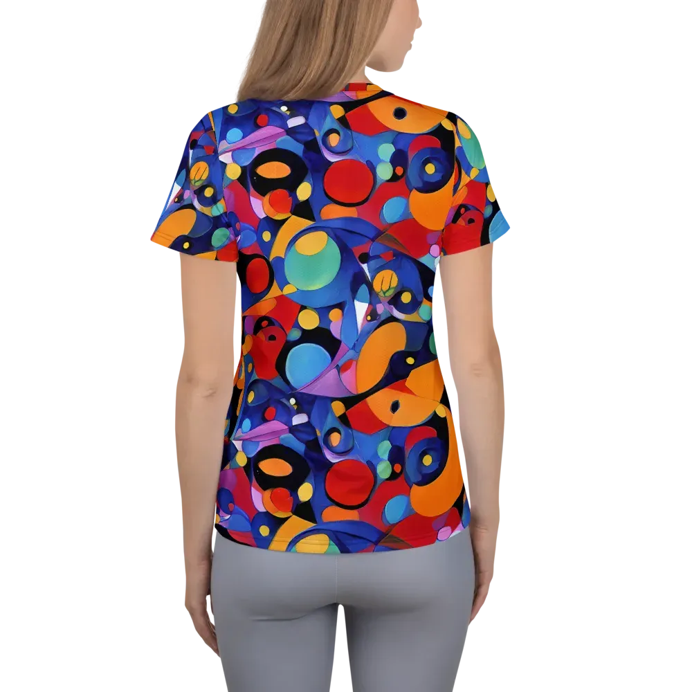 Prismatic Playground on Women's Athletic T-Shirt — Back