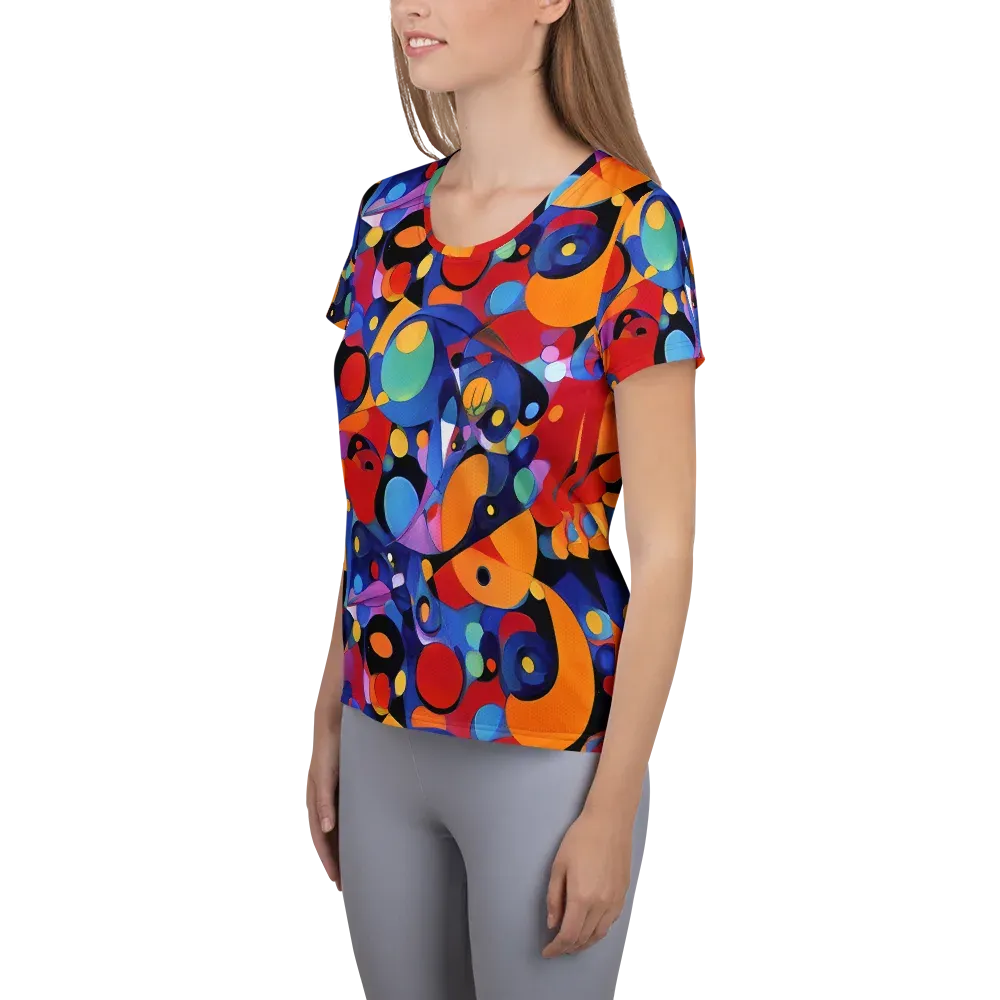 Prismatic Playground on Women's Athletic T-Shirt — Left