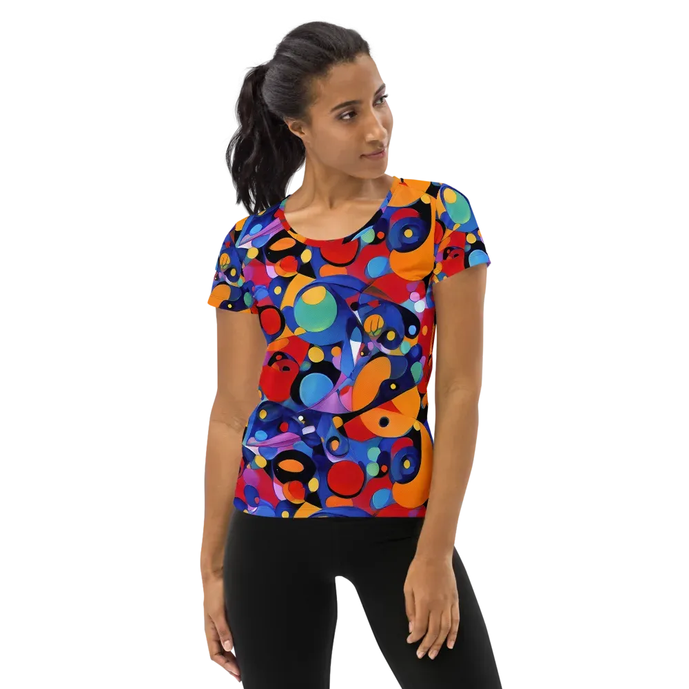 Prismatic Playground on Women's Athletic T-Shirt — Front