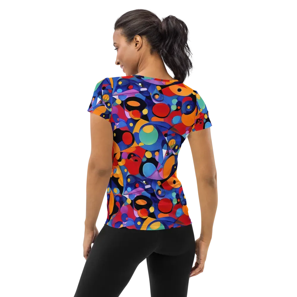 Prismatic Playground on Women's Athletic T-Shirt — Back