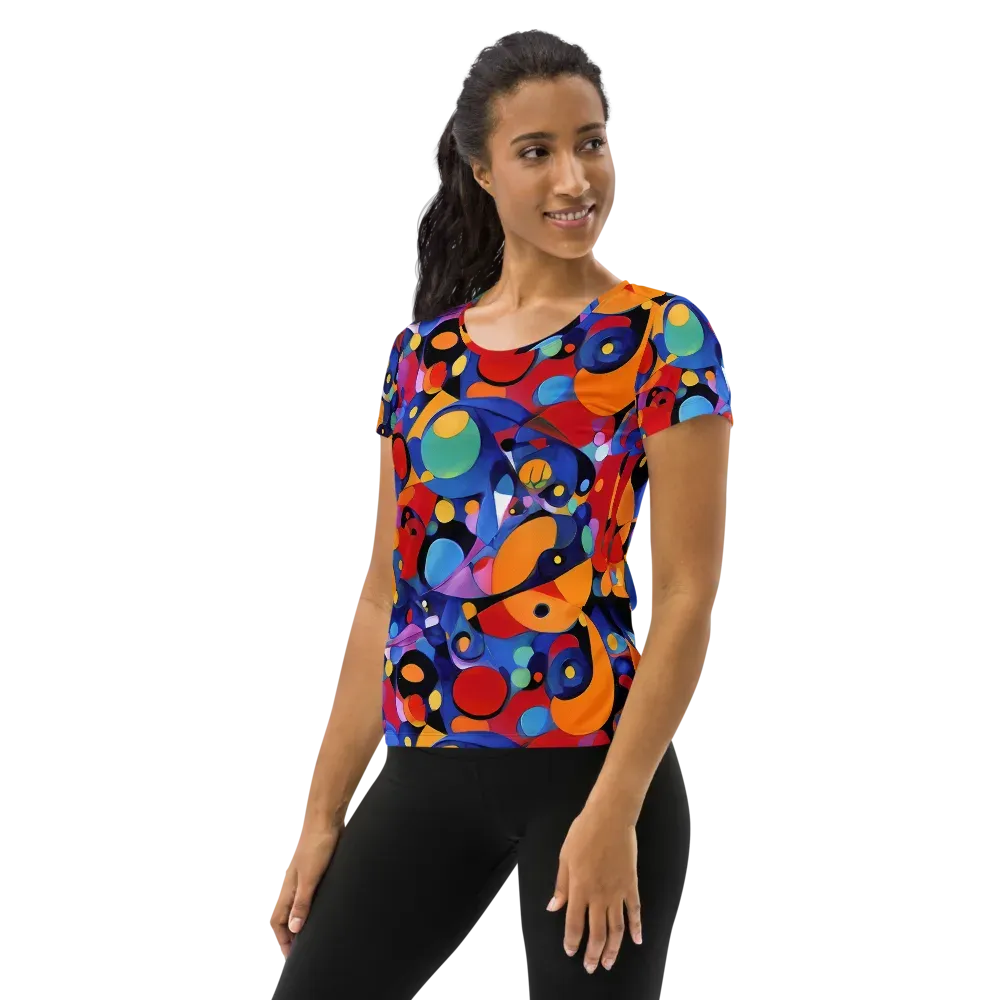 Prismatic Playground on Women's Athletic T-Shirt — Left