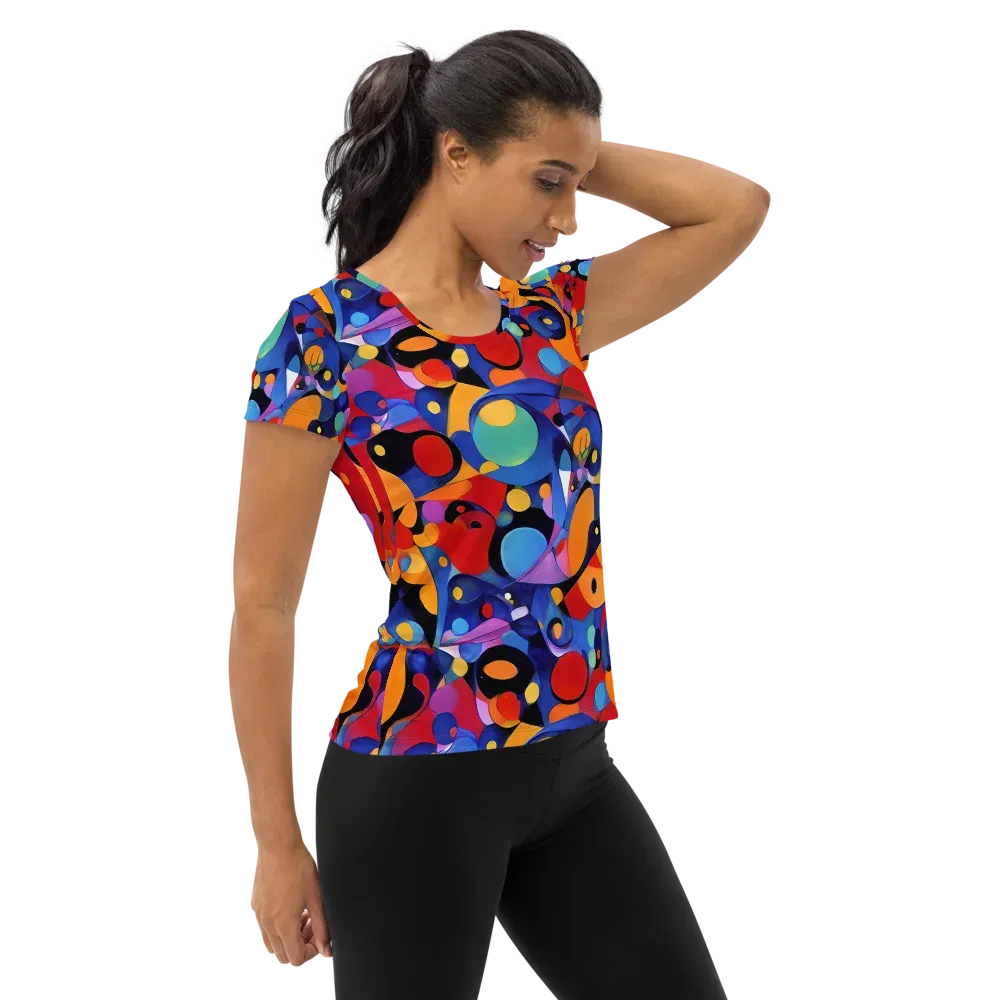 Prismatic Playground on Women's Athletic T-Shirt — Right