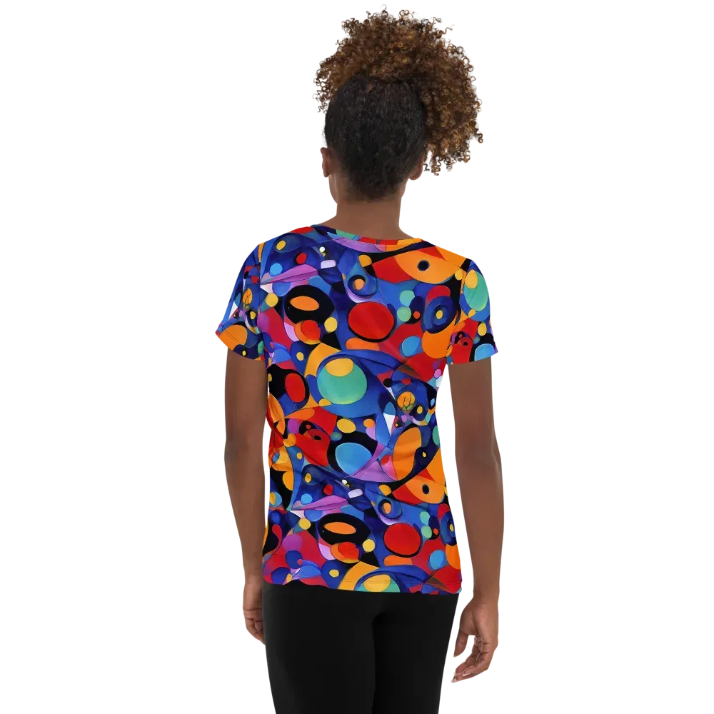 Prismatic Playground on Women's Athletic T-Shirt — Back