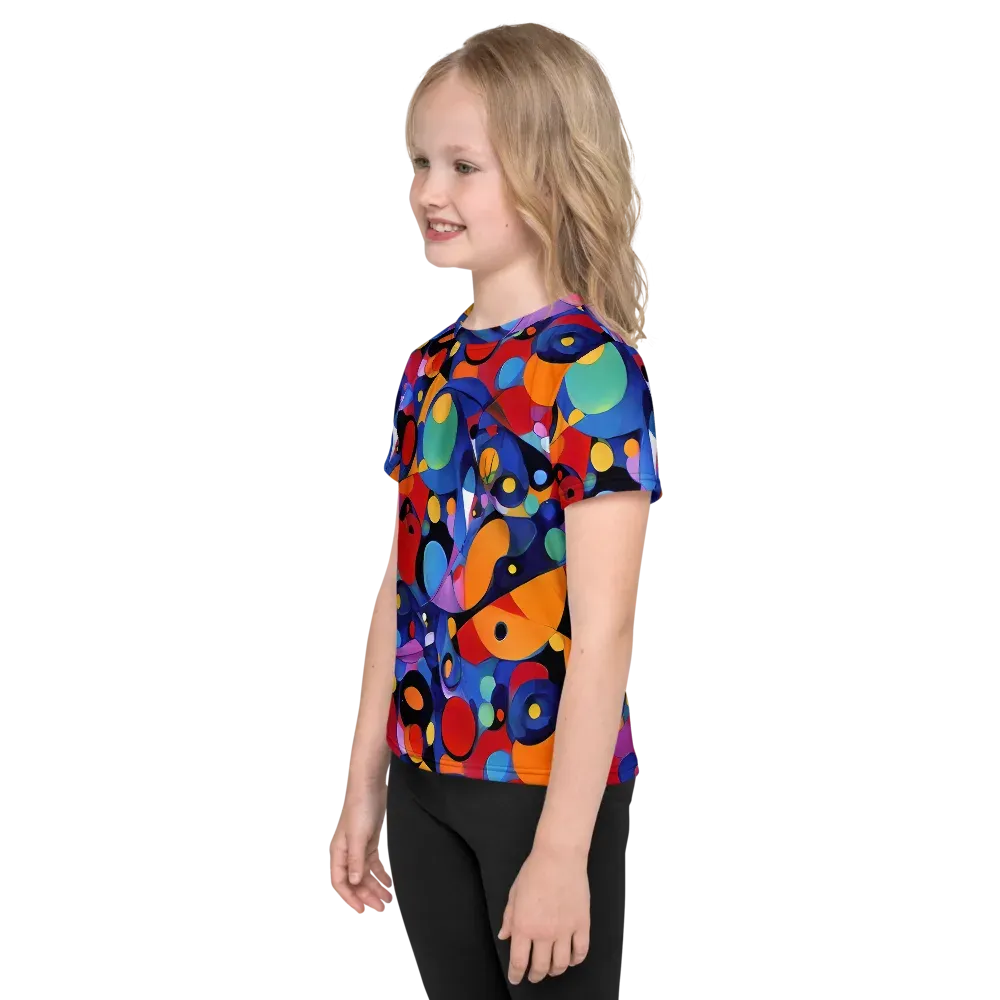 Prismatic Playground on Kids Crew Neck T-Shirt — Left