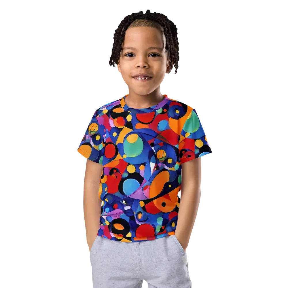 Prismatic Playground on Kids Crew Neck T-Shirt — Front