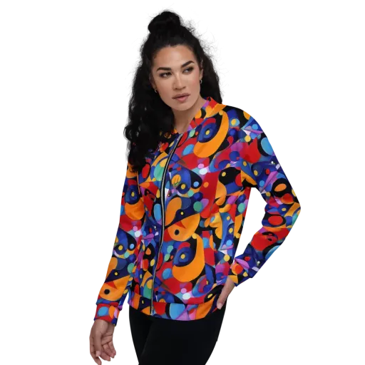 Prismatic Playground on a Bomber Jacket