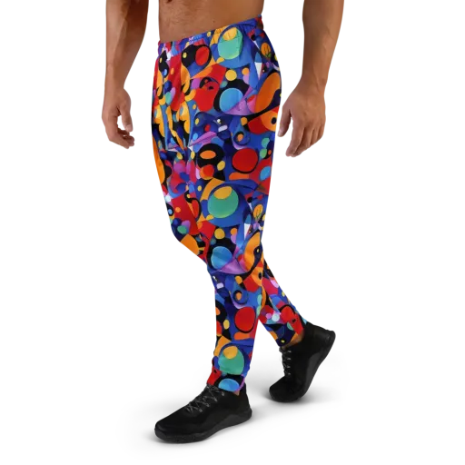 Prismatic Playground on a Men's Joggers