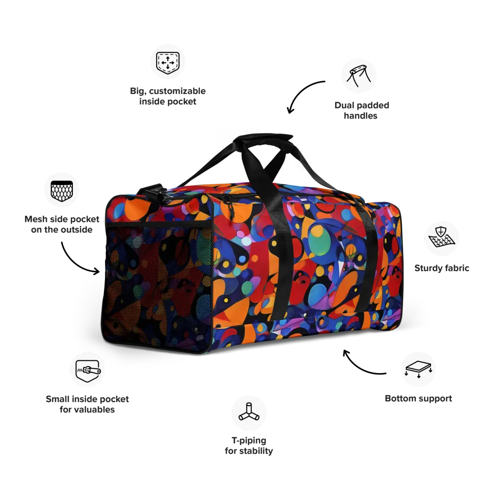 Prismatic Playground on Duffle Bag — Right Front