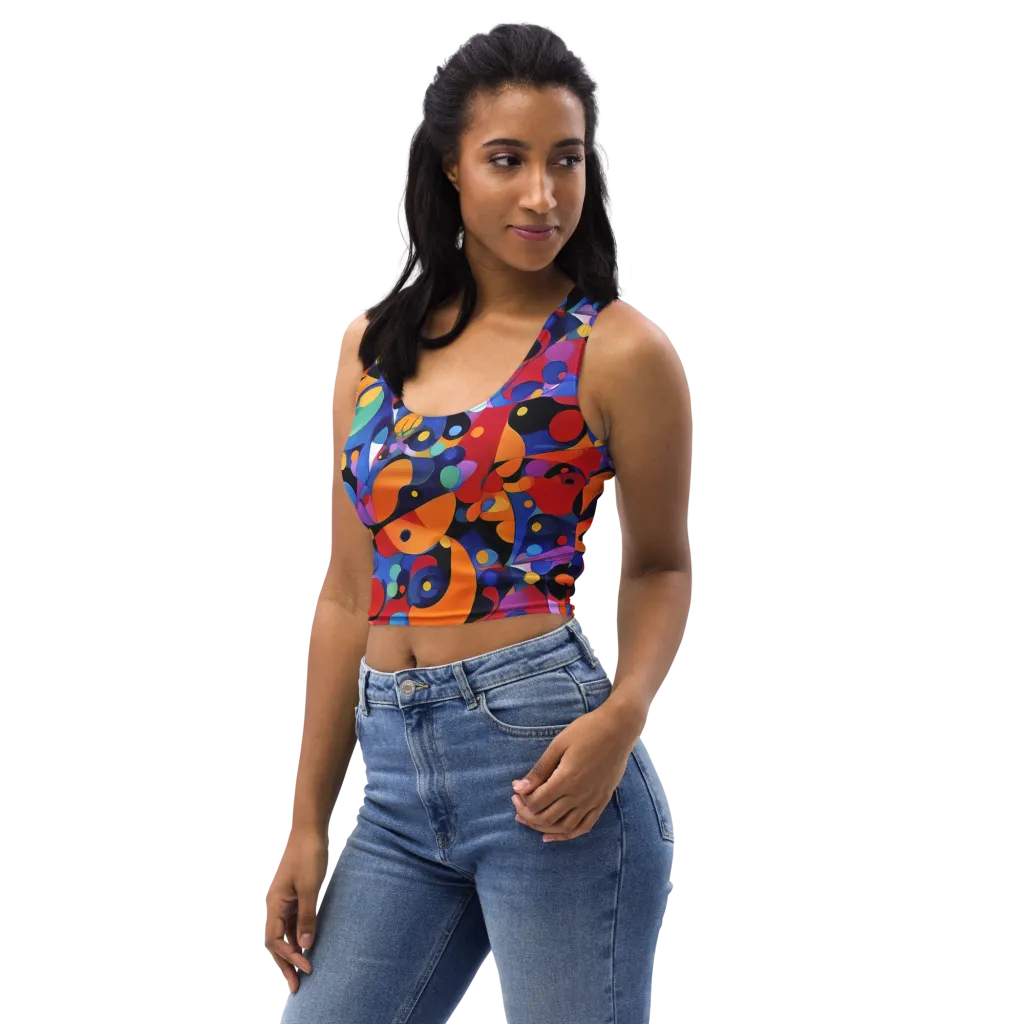 Prismatic Playground on Crop Top — Left Front