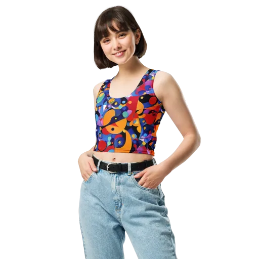 Prismatic Playground on a Crop Top