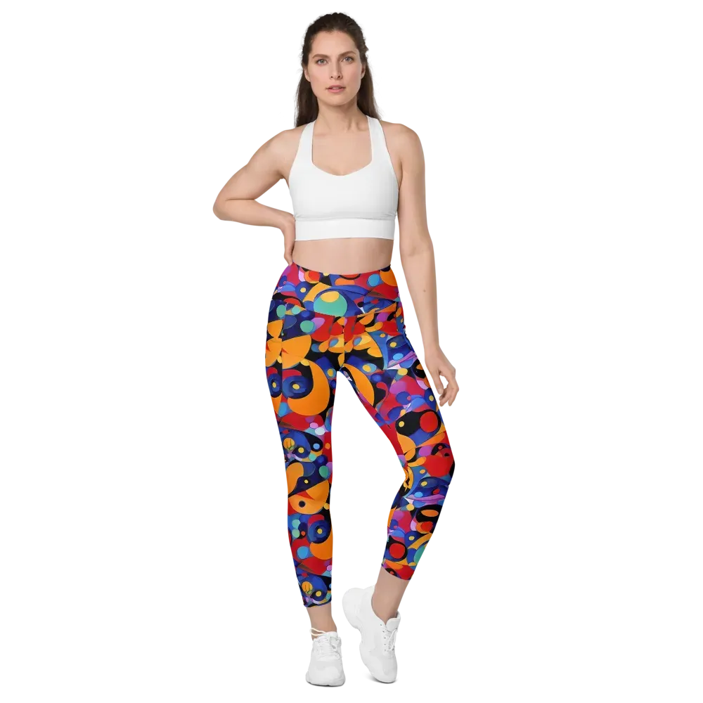 Prismatic Playground on Leggings with Pockets — Front