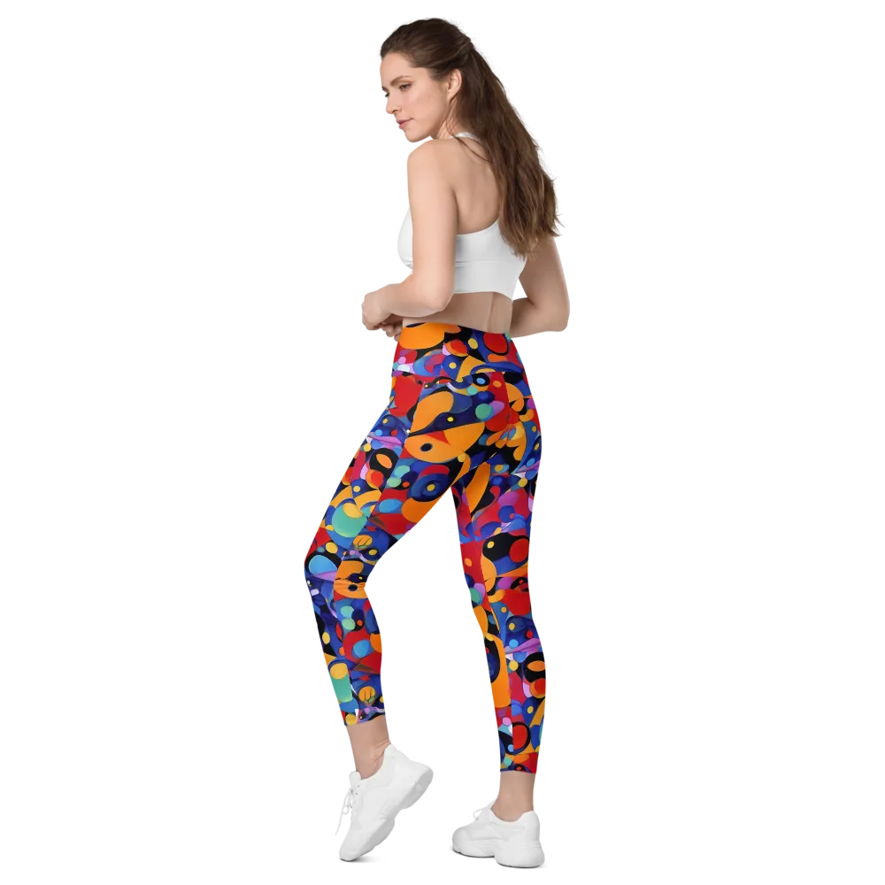 Prismatic Playground on Leggings with Pockets — Left Back