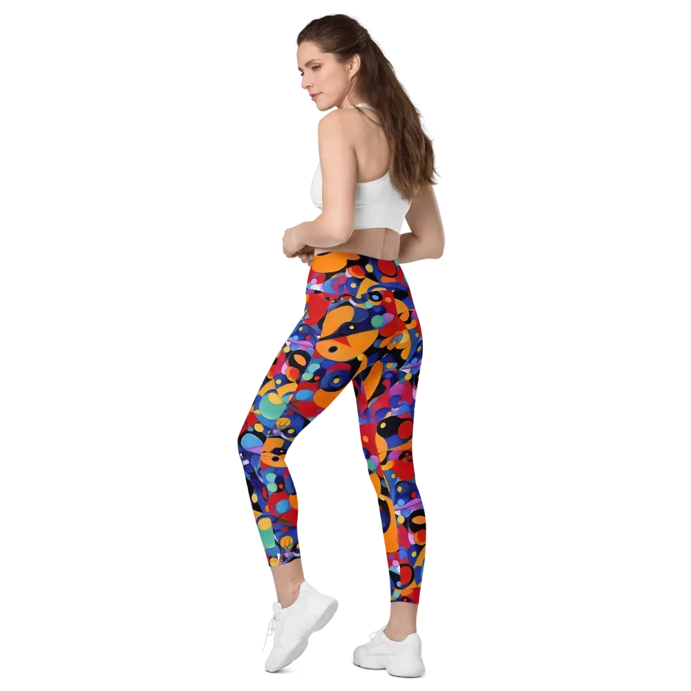 Prismatic Playground on Leggings with Pockets — Left Back