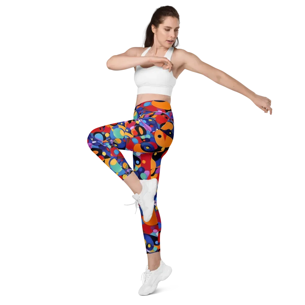 Prismatic Playground on Leggings with Pockets — Left Front