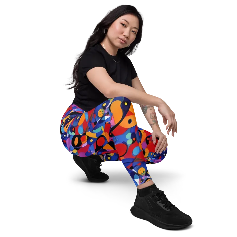 Prismatic Playground on Leggings with Pockets — Right Front