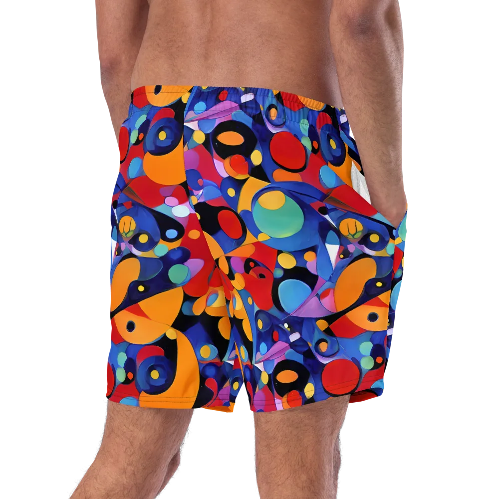Prismatic Playground on Swim Trunks — Right Back