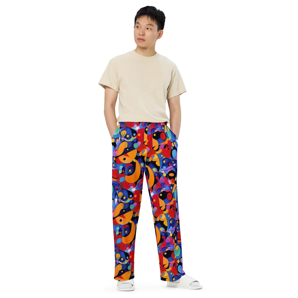 Prismatic Playground on Wide-Leg Pants — Front