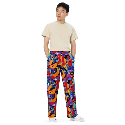 Prismatic Playground on a Wide-Leg Pants