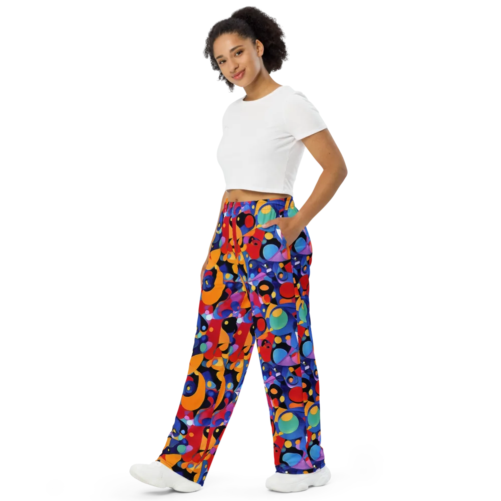 Prismatic Playground on Wide-Leg Pants — Left Front