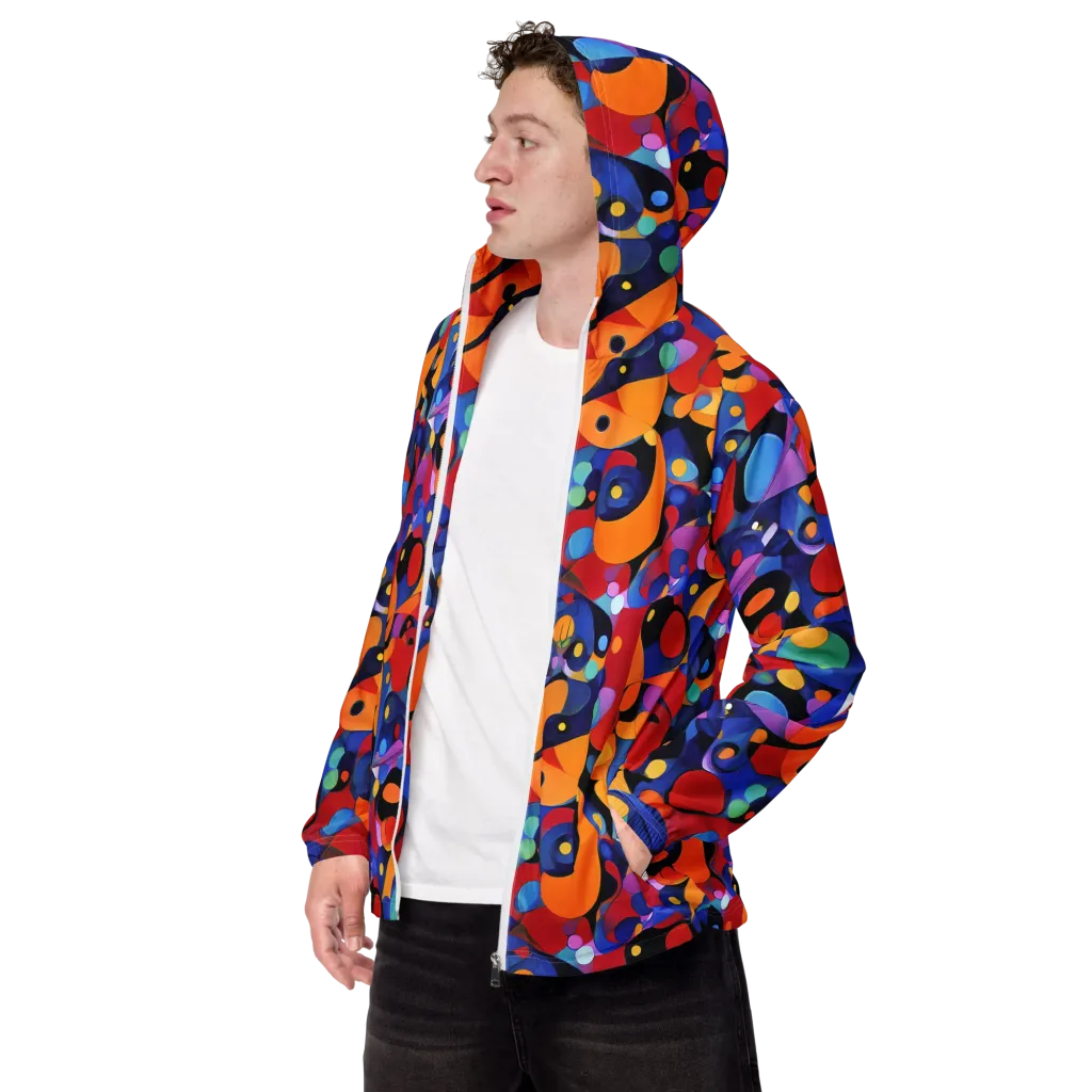 Prismatic Playground on Men's Windbreaker — Left Front