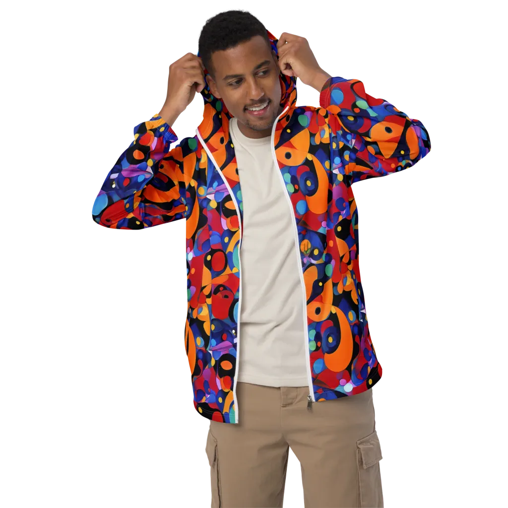 Prismatic Playground on Men's Windbreaker — Front