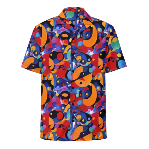 Prismatic Playground on a Button Shirt
