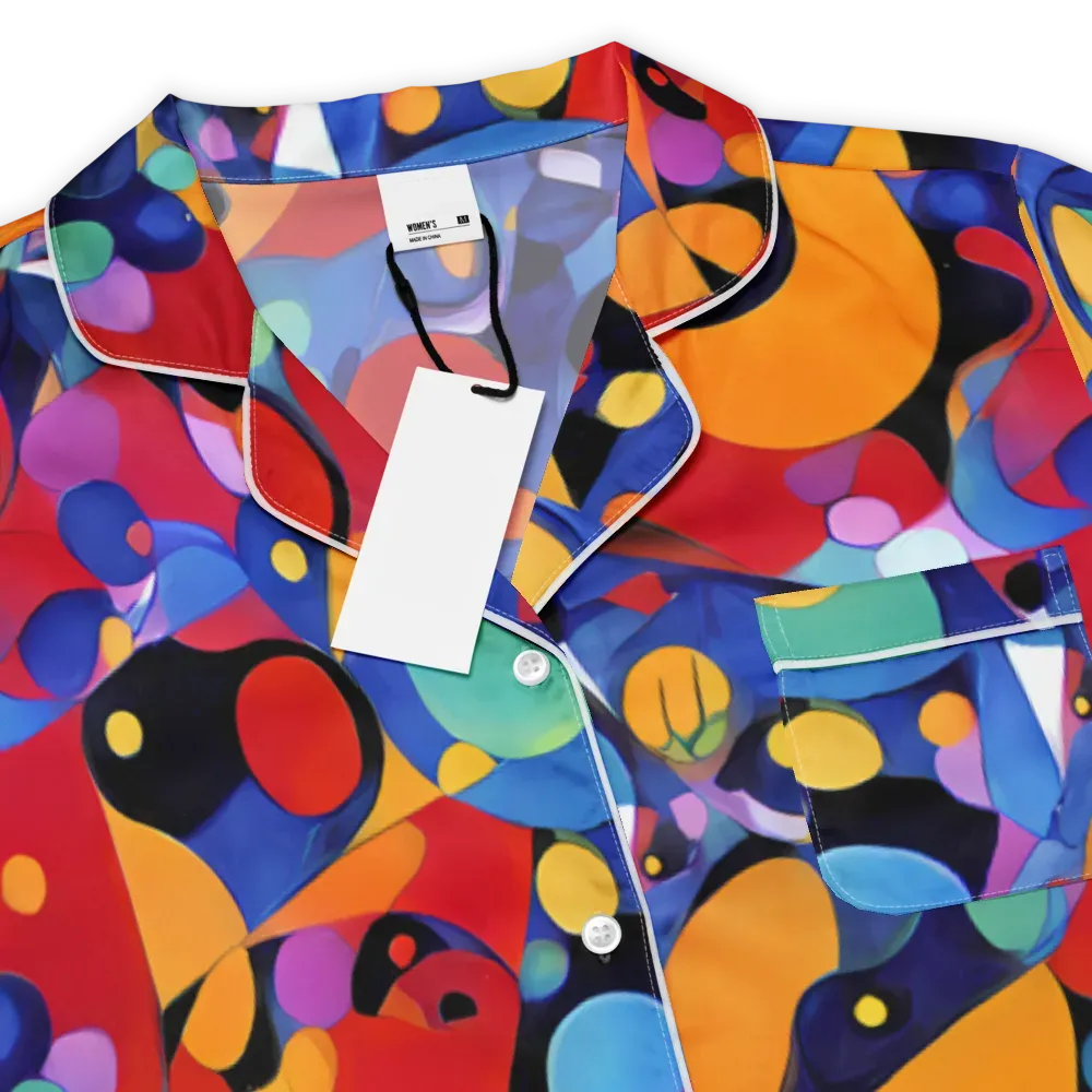 Prismatic Playground on Women's Short Sleeve Pajama Top — Product details