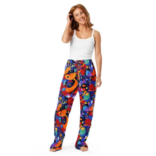 Prismatic Playground on a Women's Pajama Pants