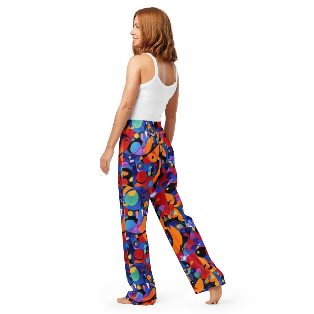 Prismatic Playground on Women's Pajama Pants — Back