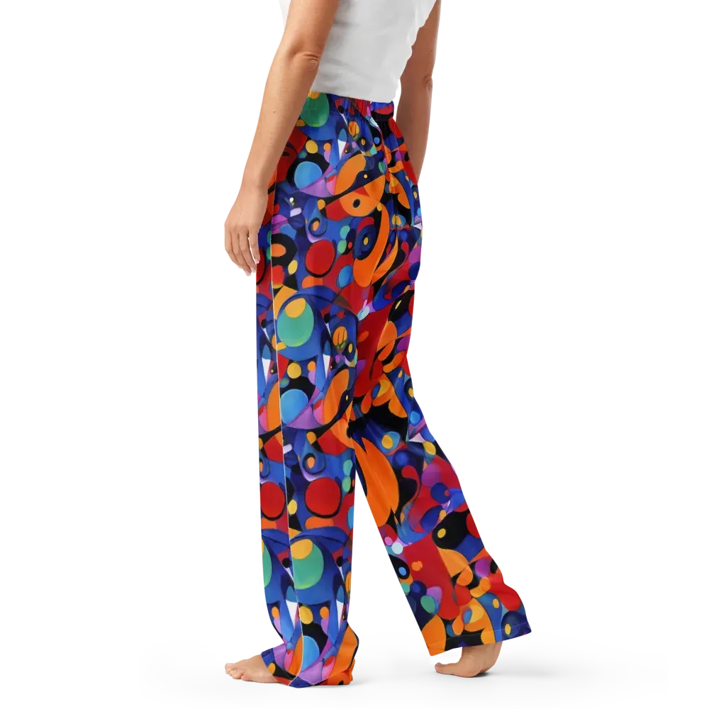 Prismatic Playground on Women's Pajama Pants — Left