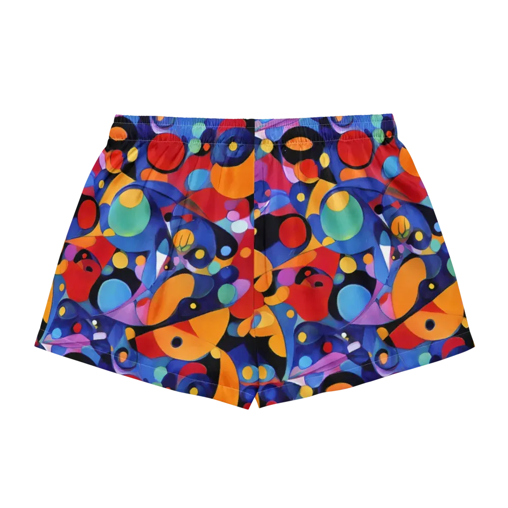Prismatic Playground on Women's Pajama Shorts — Back