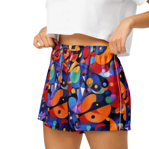 Prismatic Playground on a Women's Pajama Shorts