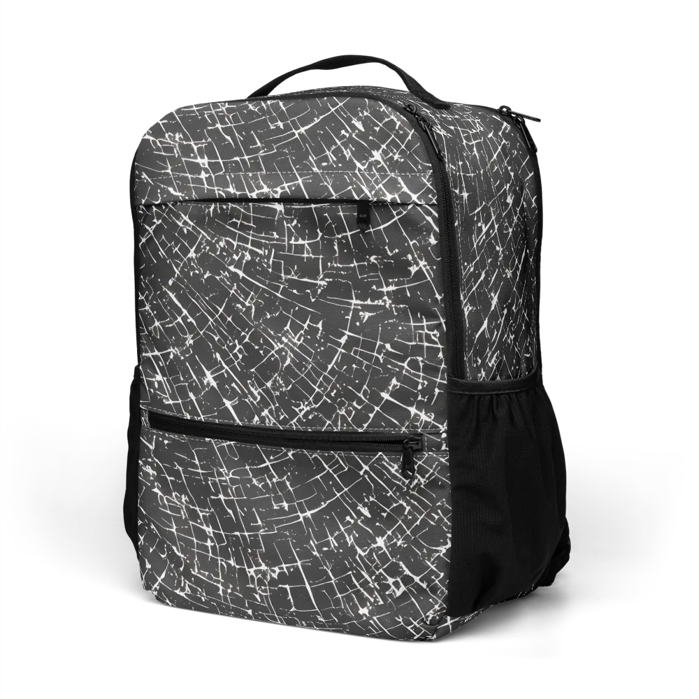 Obsidian Crackle on Utility Backpack — Left Front