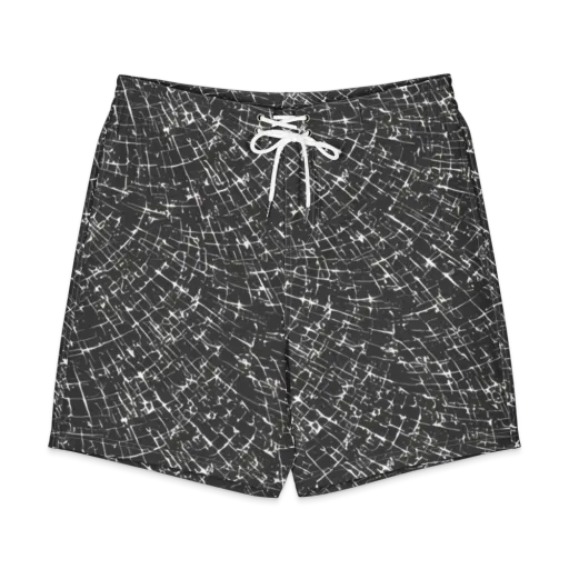 Obsidian Crackle on a Men's Board Shorts