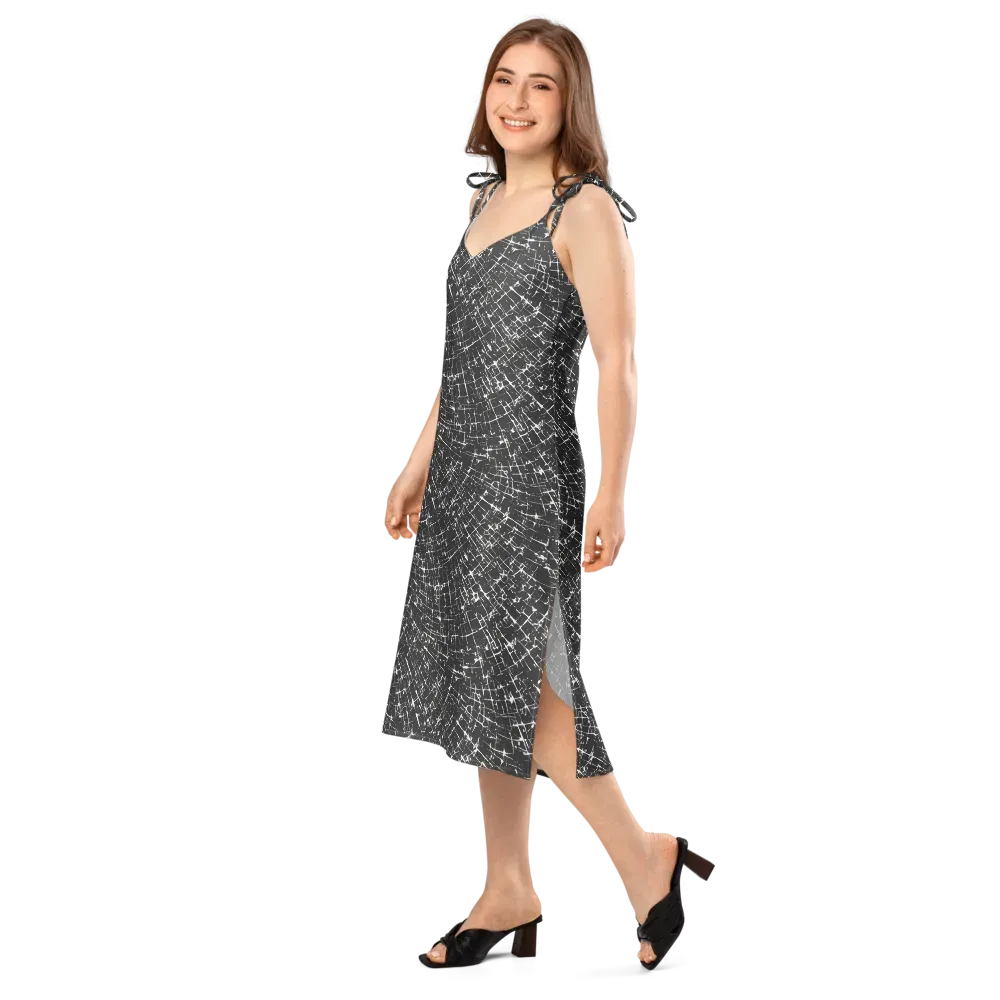 Obsidian Crackle on Slip Dress — Left Front