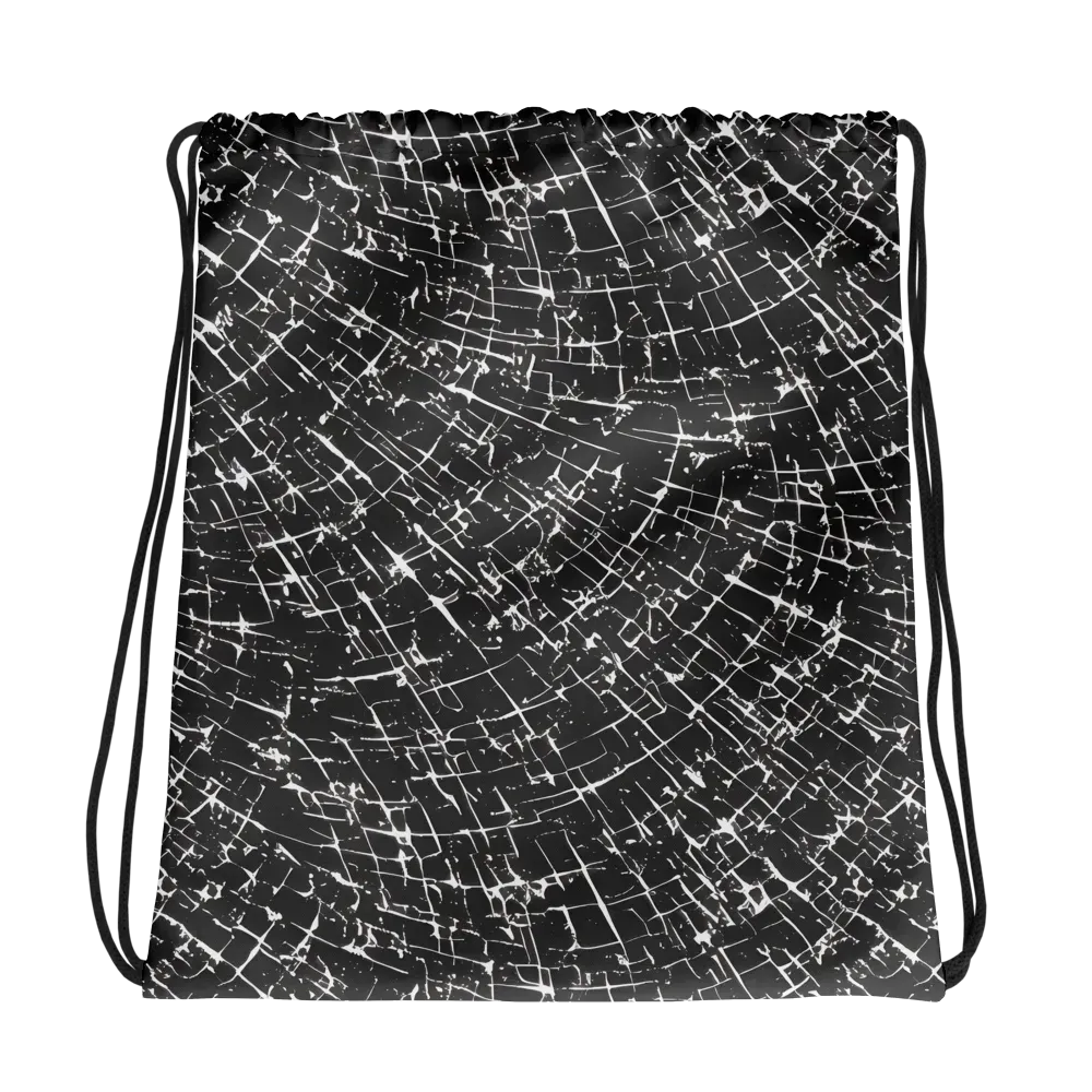 Obsidian Crackle on Drawstring Bag — Photo