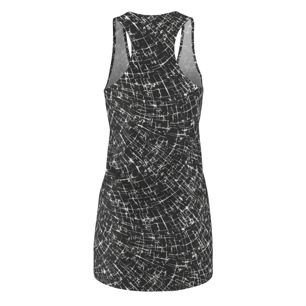 Obsidian Crackle on Racerback Dress — Back