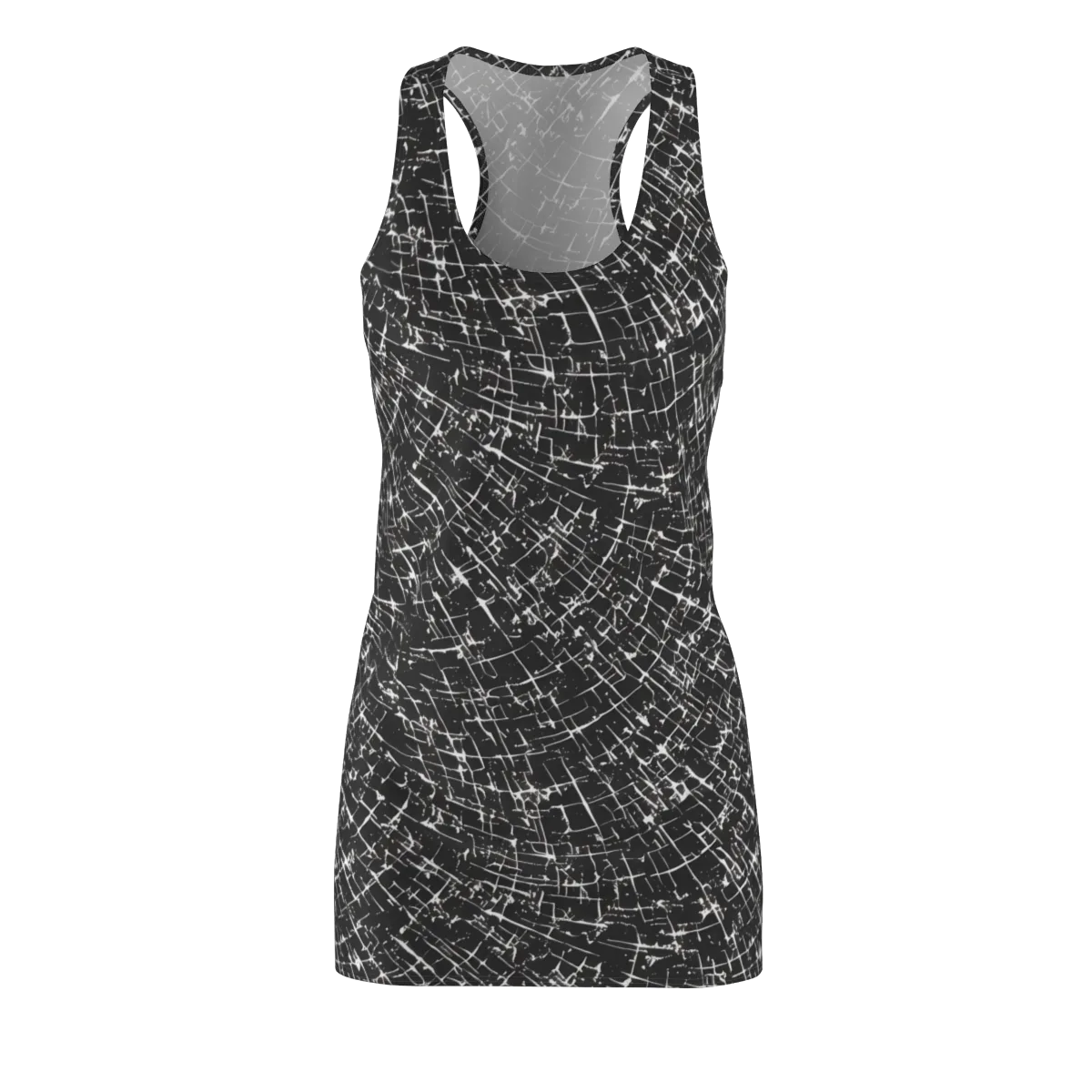 Obsidian Crackle on Racerback Dress — Front