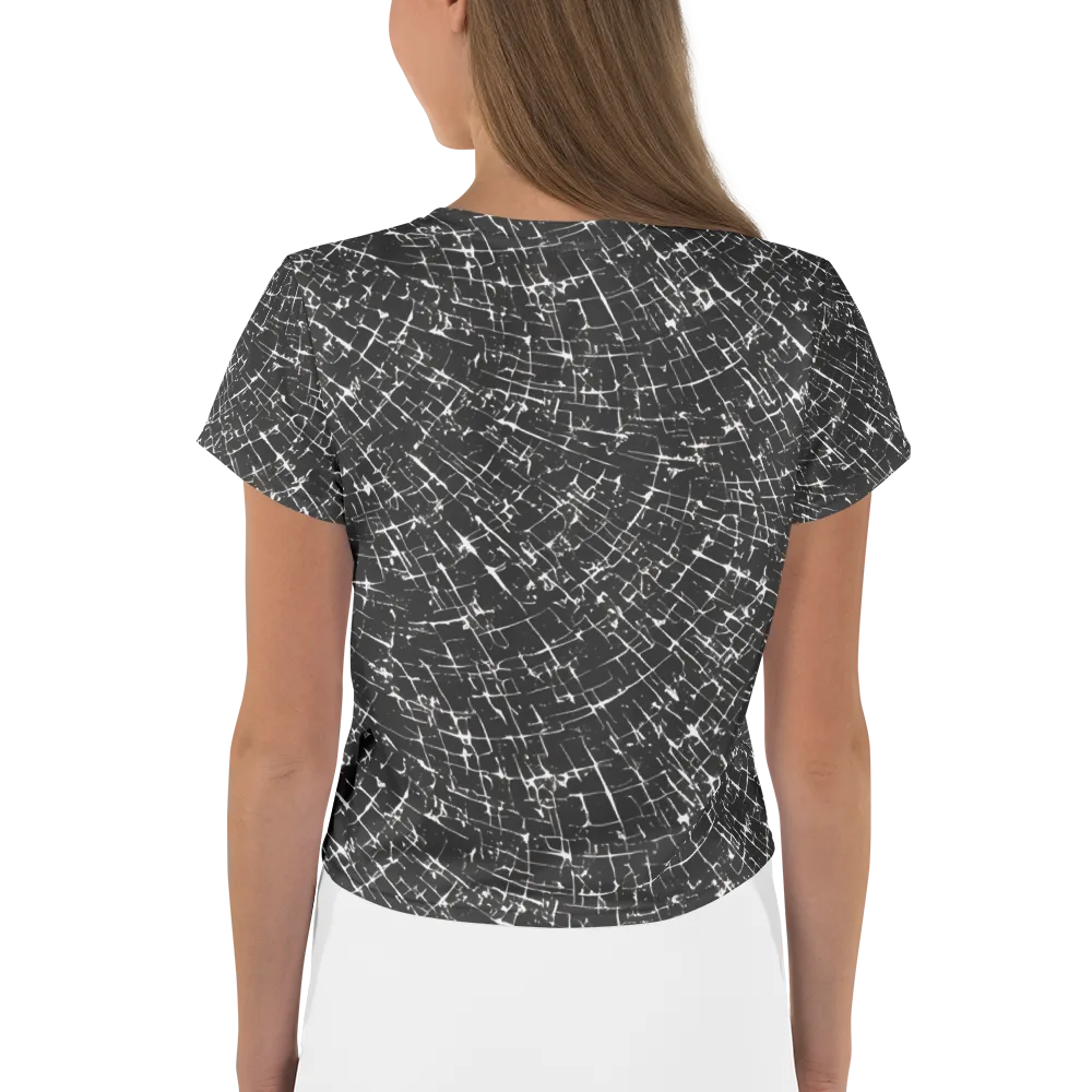 Obsidian Crackle on Crop Tee — Back