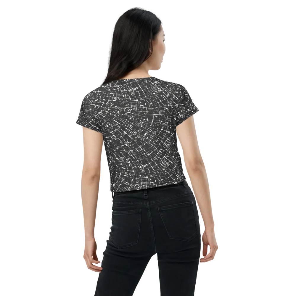Obsidian Crackle on Crop Tee — Back