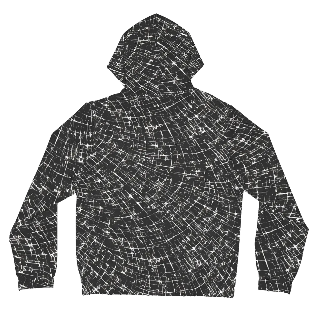 Obsidian Crackle on Women's Full-Zip Hoodie — Back